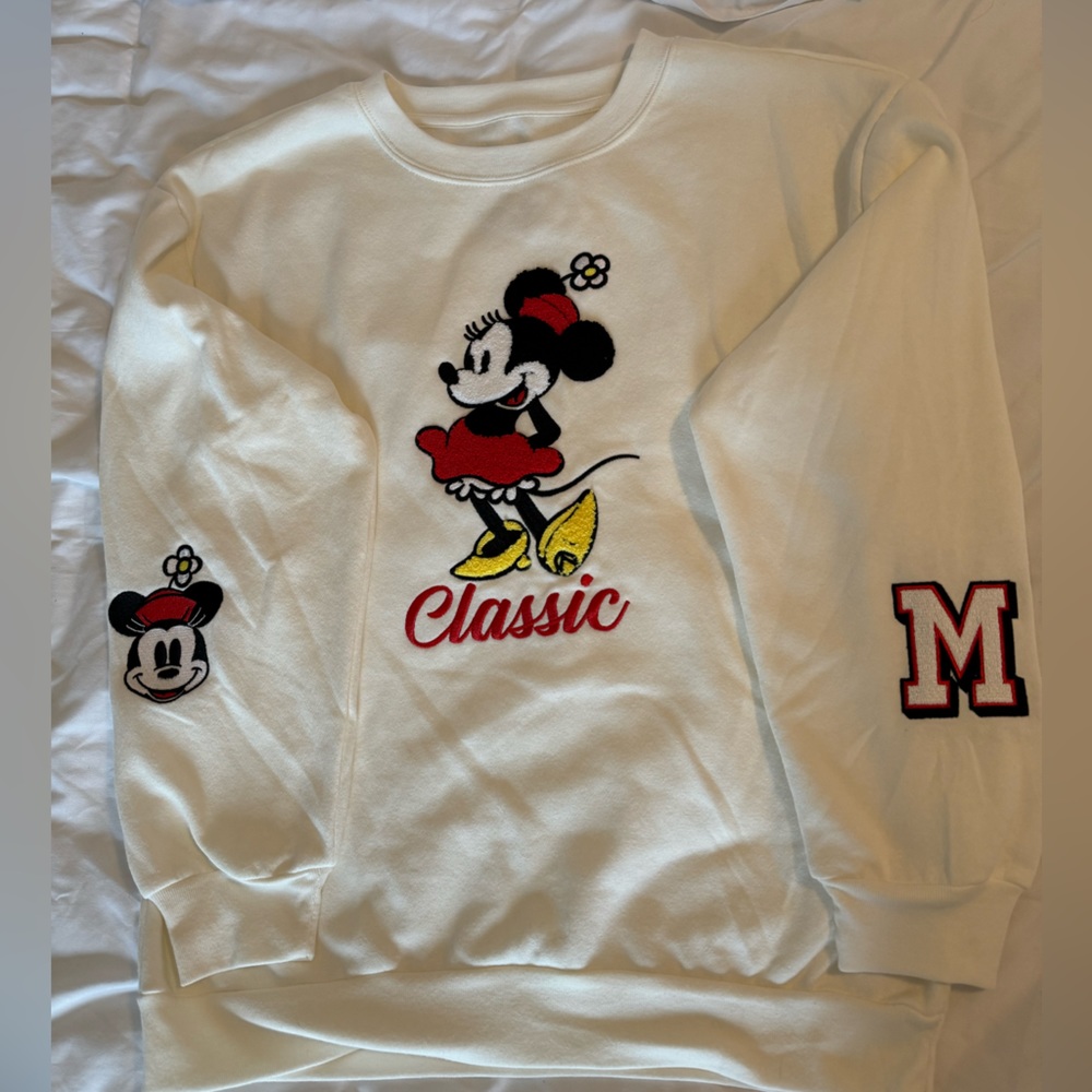 Minnie Mouse White Sweatshirt size small